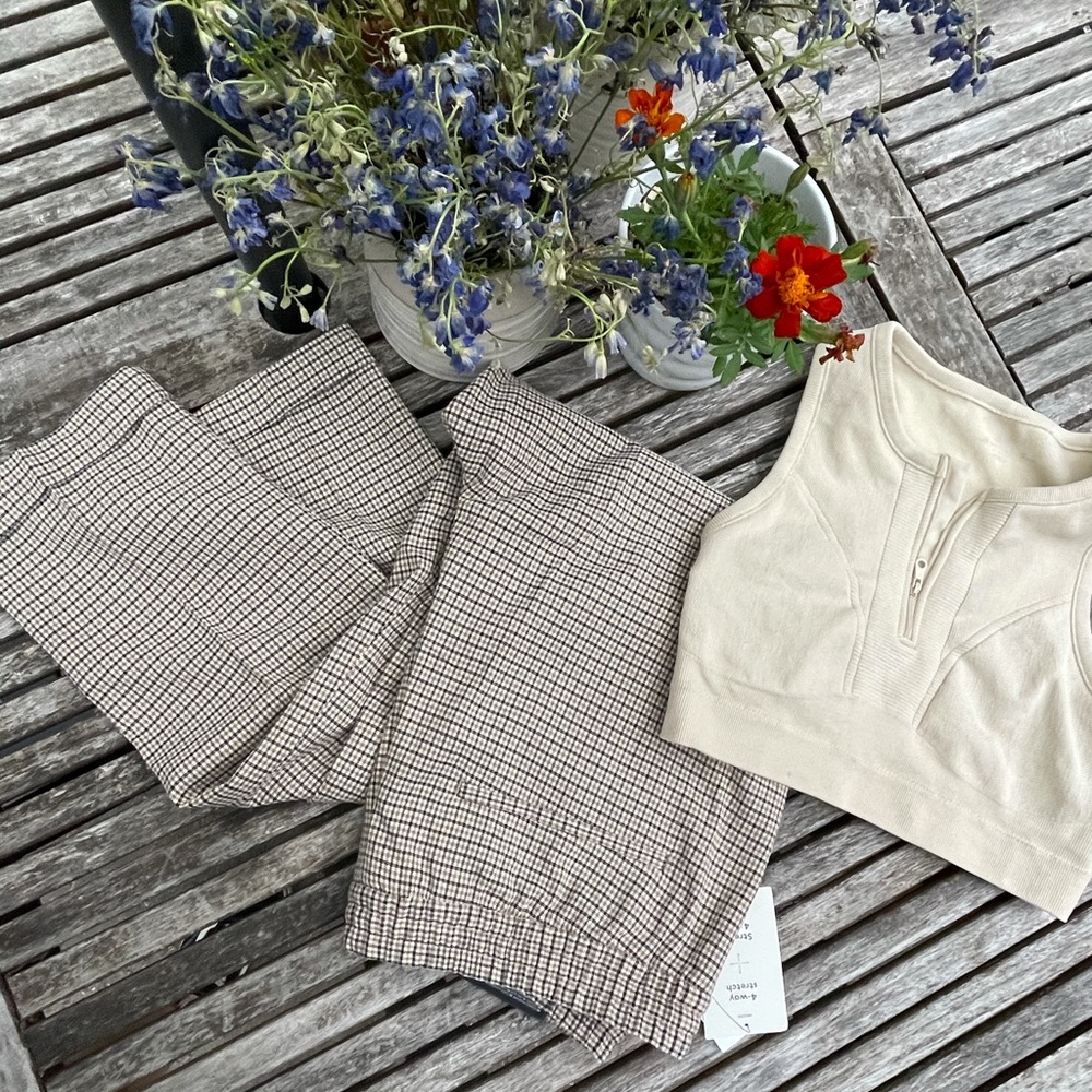 H&M CHECKERED TROUSERS 32x32